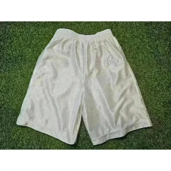 Nike Basketball Shorts Mens Size Small White Money Metallic (207630-101) - Picture 6 of 7